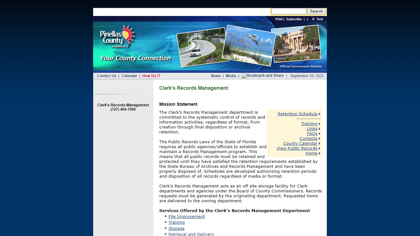 Clerk's Records Management - Pinellas County, Florida